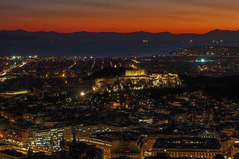 Tour privato di Atene di notte