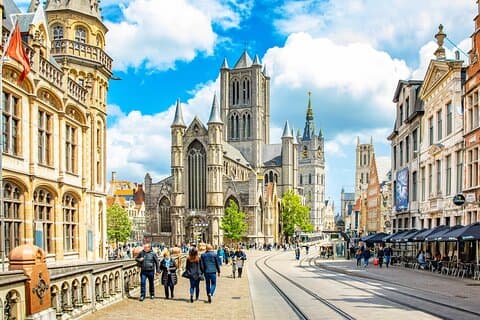 Ghent: Caminhada pela cidade com audioguia em 7 idiomas no seu telefone