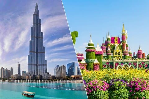 Combinazione Dubai: Burj Khalifa in alto e biglietti Miracle Garden
