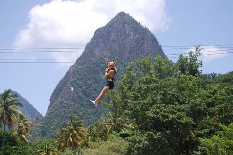Zipline Pitons Saint Lucia