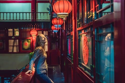 Private beleuchtete Stadtrundfahrt bei Nacht durch Peking