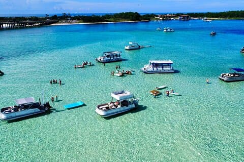 3-timers Crab Island Tour fra Destin Ikke-Private med Floats