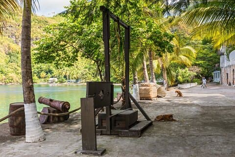 Privétour Piraten en strand Saint Vincent en de Grenadines