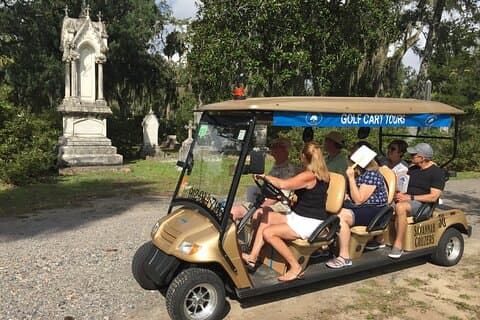 Golf Cart Tours, Bonaventure Cemetery Savannah Cruzers