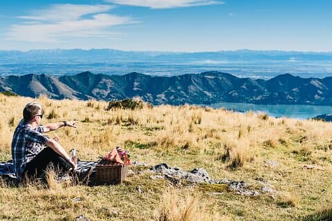 Helikopterpicknick in Christchurch