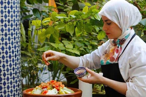 Taller culinario exclusivo y relajación en hammam en Marrakech