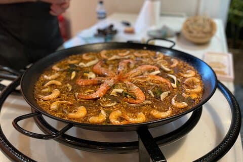 Paella experiência de jantar