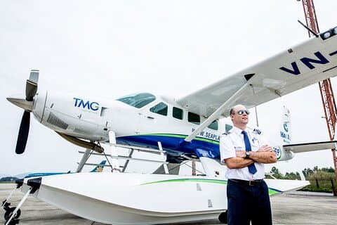 Halong Bay naturskønne vandflyver og luksusdagstur fra Tuan Chau