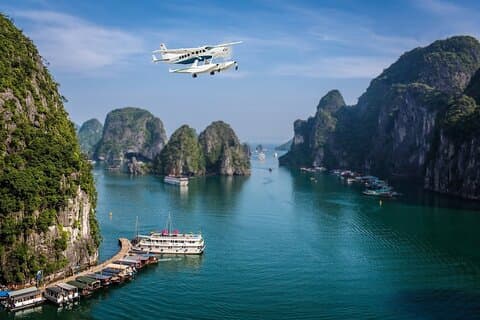25 分間のハロン湾水上飛行機飛行体験