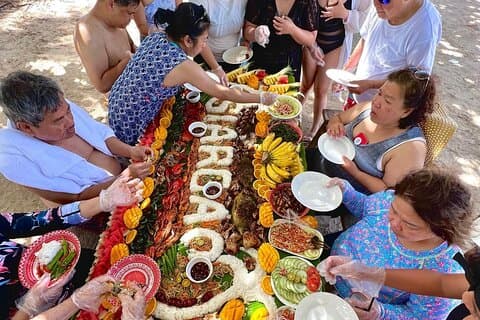 Almuerzo privado de salto de tres islas y pelea de boodle en la isla de Siargao