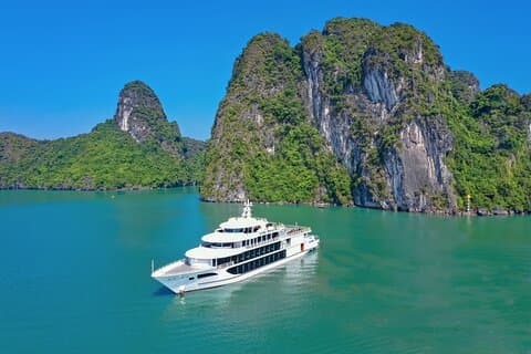 Luxe dagcruise op zee-octopus in Halong met transfer heen en terug