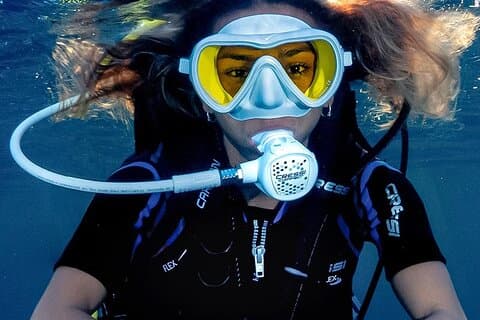 Underwater adventure with sea baptism on the Island of Elba