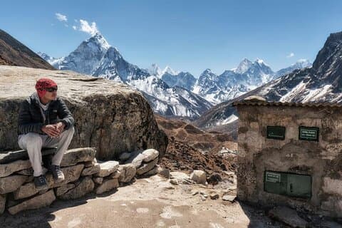 Caminhada no acampamento base do Everest