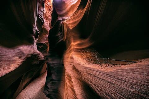Karta över Antelope Canyon