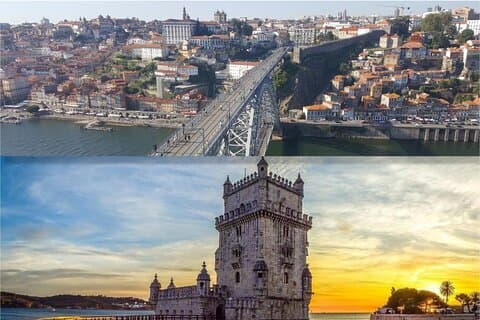 Traslado privado de Oporto a Lisboa con paradas en Coimbra y Fátima