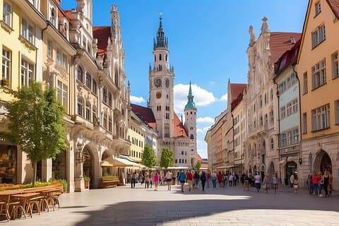 Privat naturskøn overførsel fra Salzburg til München med 4 timers sightseeing