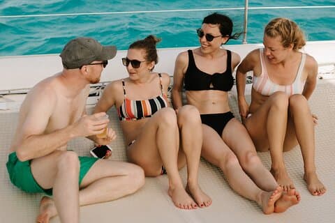 The Best Catamaran tour to Isla Mujeres with Open Bar and Lunch