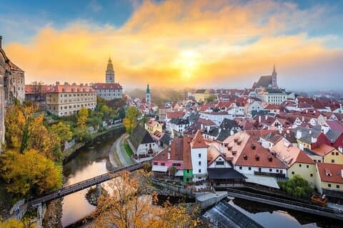 Privat transfer från Wien till Prag med stopp i Cesky Krumlov