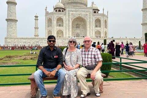 Visite privée du lever du soleil au Taj Mahal au départ de Delhi