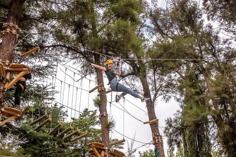 Tirolesa y Arborismo sin Filas por 1 Día a Orillas de Río Mendoza