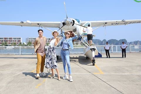 Bird's eye view of Ha Long Bay Seaplane Experience