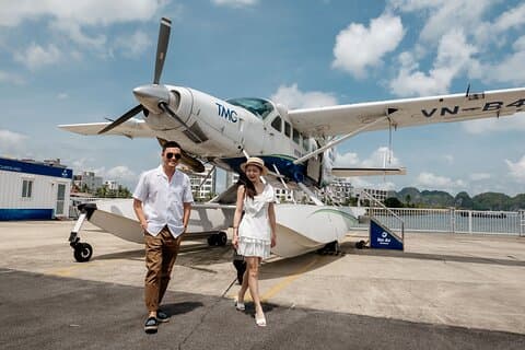 ハロン湾観光水上飛行機フライト-空を25分