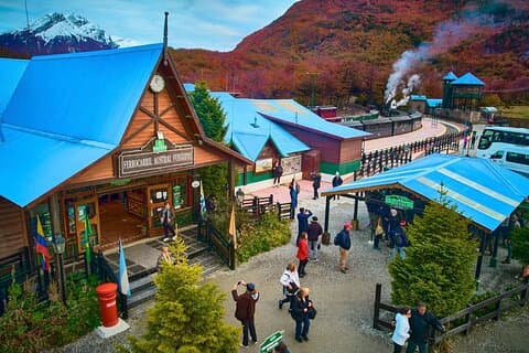 Nationaal Park Tierra del Fuego met het einde van de wereldtrein