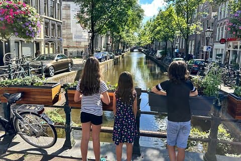Amsterdam City höjdpunkter Privat Tour City för barn och familjer