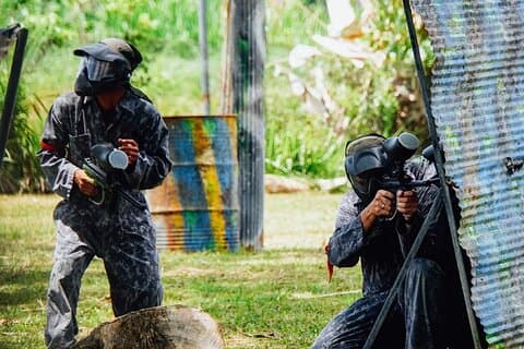 Paintballavontuur in het paintballspel van Bali