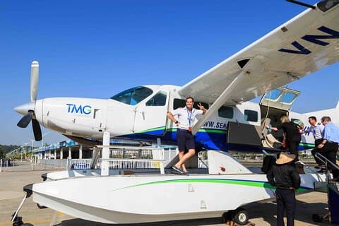 Schilderachtige watervliegtuig en luxe cruise vanuit Halong