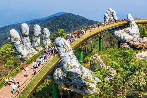 Puente Dorado Colinas Ba Na-Montaña de Mármol-Cueva Am Phu (Cueva del Infierno)