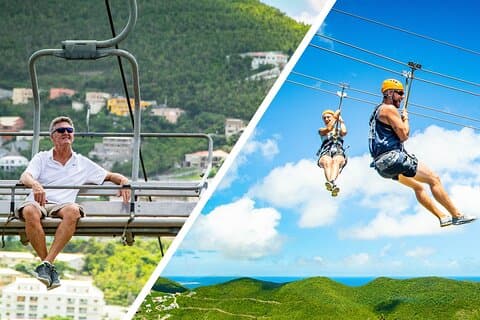 Sky Explorer och Sentry Hill Zip Line Adventure St Maartin