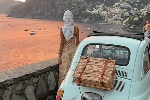 Tour privado en Fiat 500 vintage desde Salerno a Amalfi