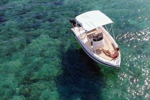 Santorini Half-Day Boat Rental Without License