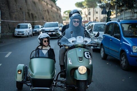 Privat Vespa Sidecar Tour med hotellhenting