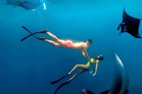 Snorkeling a Nusa Penida e tour al tramonto di Uluwatu con cena