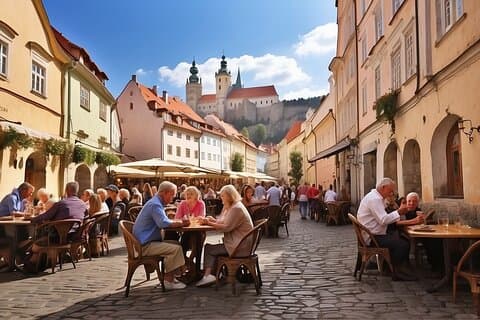 Tour di un giorno di Cesky Krumlov e del castello di Hluboka da Praga