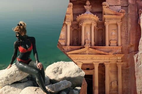 Excursion d'une journée à Pétra et la mer Morte au départ d'Amman