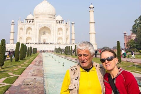 Billet combiné Taj Mahal et fort d'Agra et visite guidée