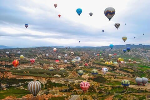 Cappadocië Sunrise-luchtballonvaart met ontbijt en ophalen
