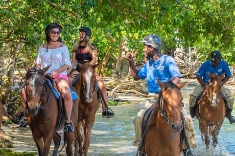 Private Reit-, Schwimm- und Blue Hole Falls-Tour
