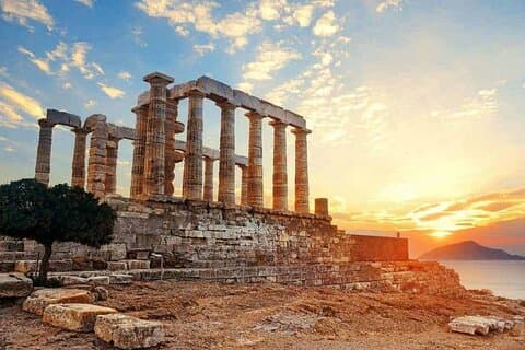 Sounion Tempel von Poseidon Sonnenuntergang & Athen Riviera Tour