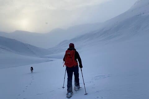 Schneeschuhwandererlebnis und Geschichtenerzählen in Héðinsfjörður