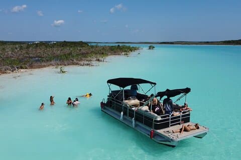 Pontoon Tour - Besök Pirate Channel, Cenotes och öarna.