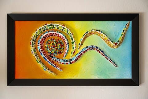 Mosaic creative course in a hands-on workshop to get to know each other