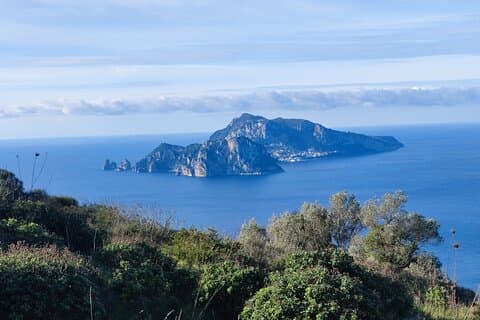 Biltur där vi beundrar Capri och besöker Positano