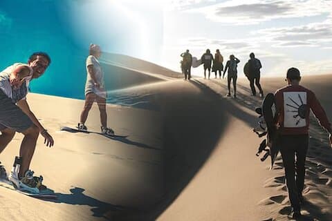 Sandboarden begeleide ervaring vanuit Agadir