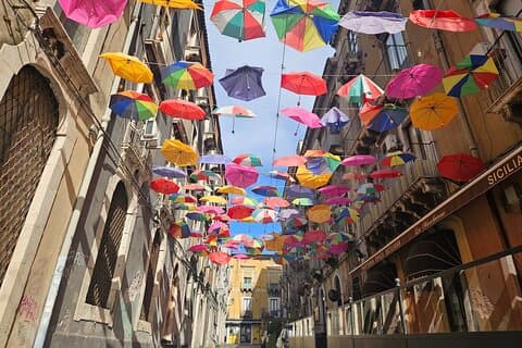 Halvdags Catania gastronomisk og kulturell tur fra Taormina