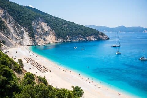 Excursion à terre : lac Melissani et plage de Myrtos avec arrêt baignade