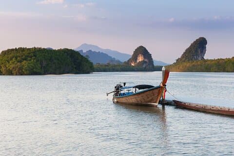 Krabi solnedgång med båt- och matprovning på nattmarknadsturen
